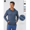 Wholesale Men's Autumn/Winter Sports Hoodie - Quick-Dry Moisture-Wicking Fitness Top, Slim-Fit Long Sleeve for Running & Training, OEM/ODM Services Offered - Style 31518
