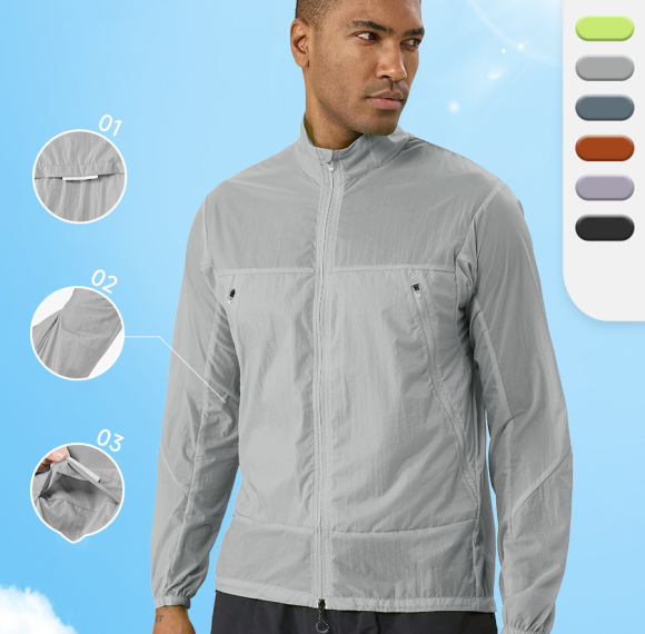 D16008Men's Lightweight Sun Protection Jacket | Summer Quick-Dry Anti-UV Sports Windbreaker Your trusted OEM/ODM partner for activewear & sportswear, offering private label, wholesale, and bulk manufacturing solutions for global brands, retailers, and distributors.