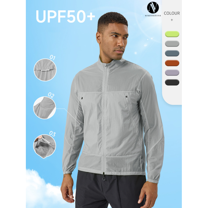 D16008Men's Lightweight Sun Protection Jacket | Summer Quick-Dry Anti-UV Sports Windbreaker Your trusted OEM/ODM partner for activewear & sportswear, offering private label, wholesale, and bulk manufacturing solutions for global brands, retailers, and distributors.