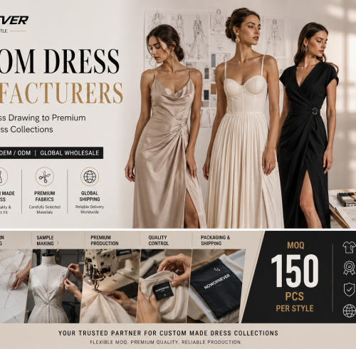 Custom Dress Manufacturers in 2026: How NOWORNEVER Transforms Fashion Dress Drawing Into Premium Custom Made Dress Collections
