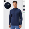 Men's Fitness Stand Collar Half-Zip Reflective Quick-Dry Running Long Sleeve Top 31519 | Your Trusted OEM ODM Sportswear & Activewear Manufacturer | Private Label & Contract Manufacturing for Global Brands, Wholesalers, Importers. Bulk Orders Welcome