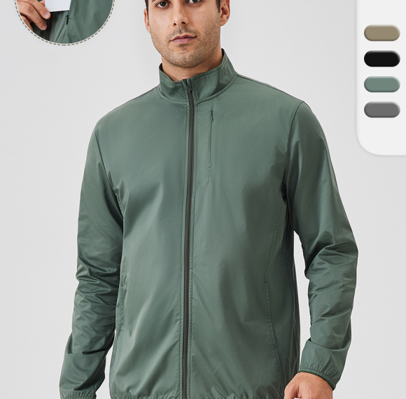 Custom Men's Autumn/Winter Activewear Jacket l 41611Stand collar, windproof, zippered long sleeve running & fitness top. We provide full-service OEM, ODM, OBM, JDM, private label, and contract manufacturing from our China base, partnering with global brands, wholesalers, importers, and distibutors
