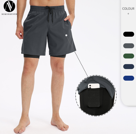 Men's Fake Two-Piece Fitness Shorts OEM/ODM Manufacturer for Compression Quick-Dry Athletic Training Apparel Wholesale.11411