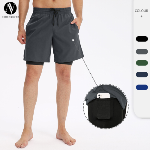 Men's Fake Two-Piece Fitness Shorts OEM/ODM Manufacturer for Compression Quick-Dry Athletic Training Apparel Wholesale.11411