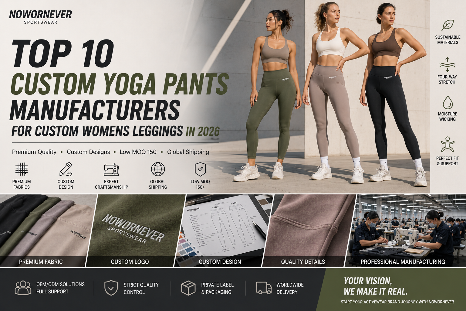 Top 10 Custom Yoga Pants Manufacturers for Custom Womens Leggings in 2026
