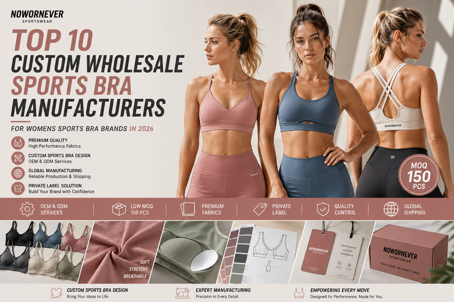 Top 10 Custom Wholesale Sports Bra Manufacturers for Womens Sports Bra Brands in 2026