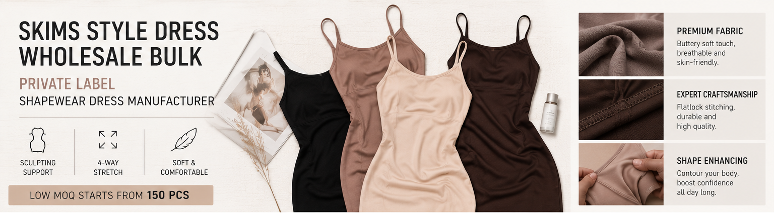 Custom Skims Style Dress Manufacturer  Private Label Shapewear Dress Wholesale Low MOQ