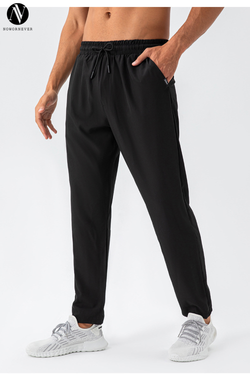 Men's Sports Pants Straight Leg Loose Running Fitness Long Pants Nylon Quick-Dry Breathable Training Pants D15014