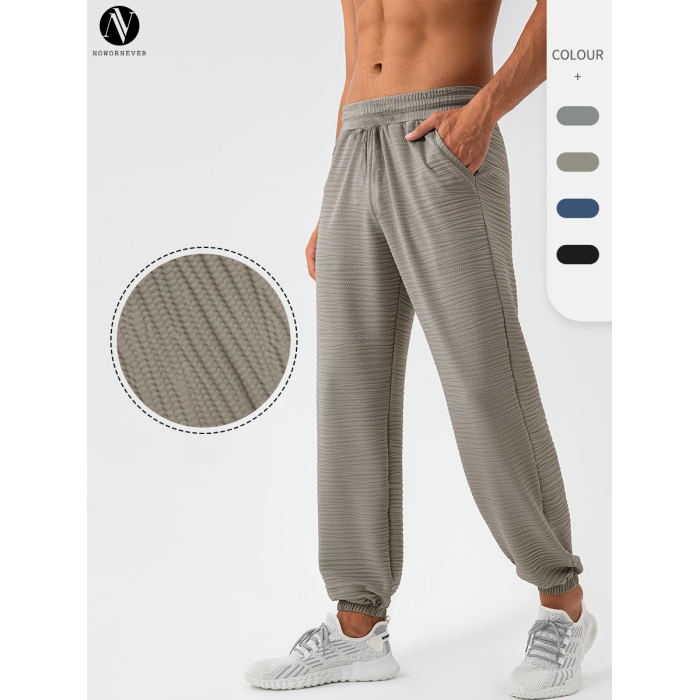 Men's Tapered Sports Pants Custom Manufacturing for Importers & Distributors: Quick-Dry Breathable Nylon Activewear for Fitness, Running, Wholesale & OEM/ODM.31340