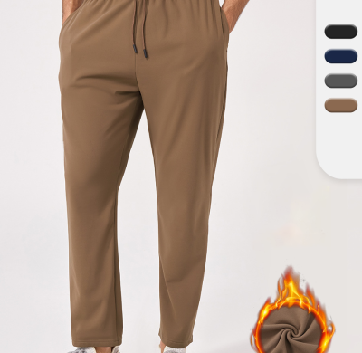 OEM ODM Men's Winter Fleece-Lined Sports Pants, Thermal Tapered Fitness & Outdoor Apparel Manufacturer for Brands & Wholesalers51346