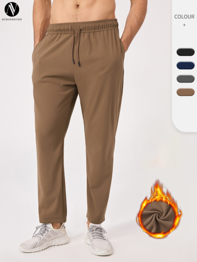 OEM ODM Men's Winter Fleece-Lined Sports Pants, Thermal Tapered Fitness & Outdoor Apparel Manufacturer for Brands & Wholesalers51346