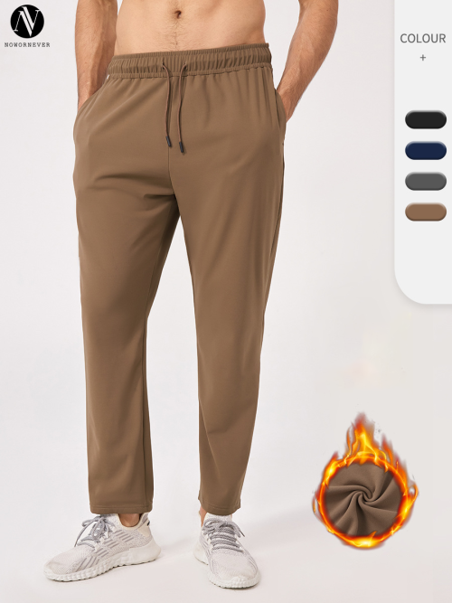 OEM ODM Men's Winter Fleece-Lined Sports Pants, Thermal Tapered Fitness & Outdoor Apparel Manufacturer for Brands & Wholesalers51346