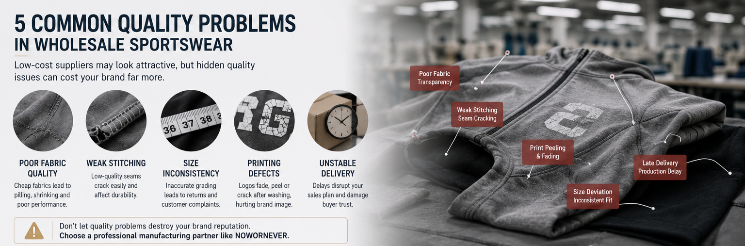 The Five Most Common Quality Problems in Wholesale Sportswear