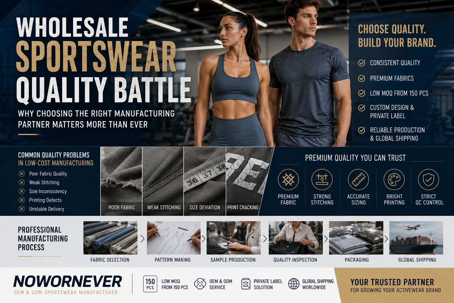 Wholesale Sportswear Quality Battle: How to Choose the Right OEM Sportswear Manufacturer, Private Label Activewear Manufacturer, and Custom Activewear Manufacturer in 2026