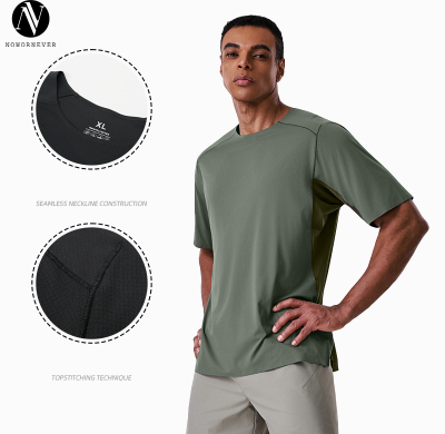 Athletic Training Round Neck T-Shirt Manufacturer for Private Label & Custom Sportswear Production, Short Sleeve Loose Fit Bulk SupplyAL68191