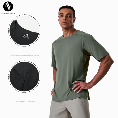 Athletic Training Round Neck T-Shirt Manufacturer for Private Label & Custom Sportswear Production, Short Sleeve Loose Fit Bulk SupplyAL68191