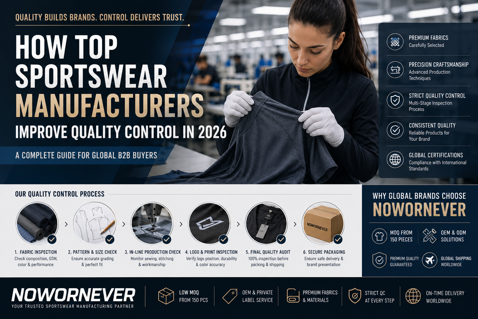 How Top Sportswear Manufacturers Improve Quality Control in 2026: A Guide for Athletic Clothing Wholesale Suppliers