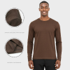 Dralon Thermal Men's Base Layer T-Shirt OEM/ODM Manufacturer | Half High Neck Fleece-Lined Long Sleeve Sports Top for Brands, Retailers & Agents.AL68174
