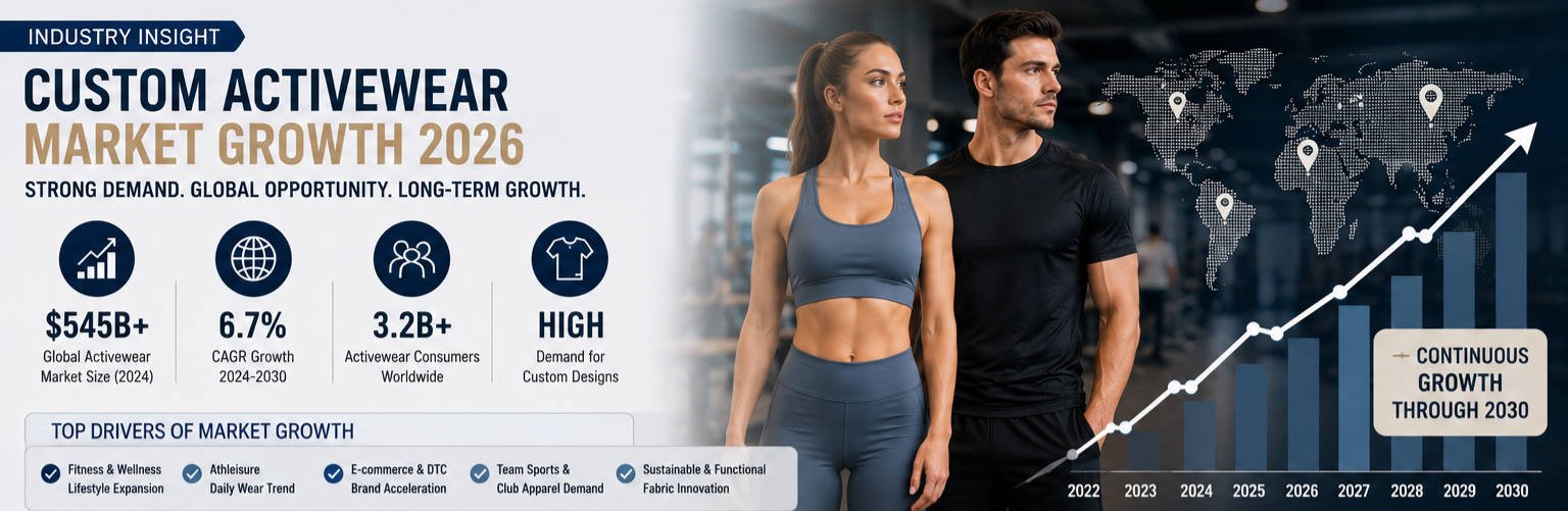 Custom Activewear Market Growth 2026 Why Brands Are Choosing Professional Activewear Suppliers and Custom Athletic Apparel Manufacturers