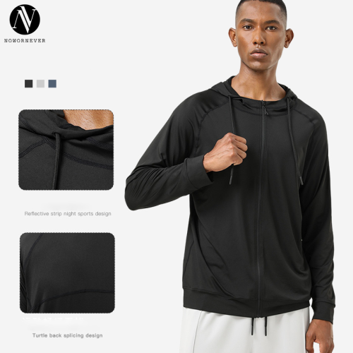 Men's Elastic Long Sleeve Sports Jacket - OEM ODM Wholesale Supplier for Quick-Dry Outdoor Hiking Cycling Activewear - Bulk Apparel ManufacturingAL16853