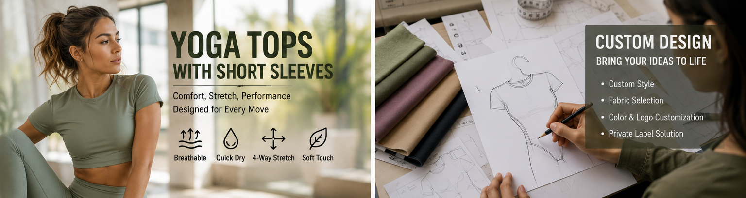 Yoga Tops with Short Sleeves How to Choose a Manufacturer of Custom Women's Short-Sleeve Sports Tops in 2026