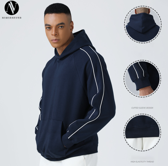 Solid Color Combed Cotton Men's Hoodie Bulk Supply & OEM/ODM Manufacturing for Autumn Sweatshirts, Pure Cotton Custom Apparel Production for Brands.DH9886