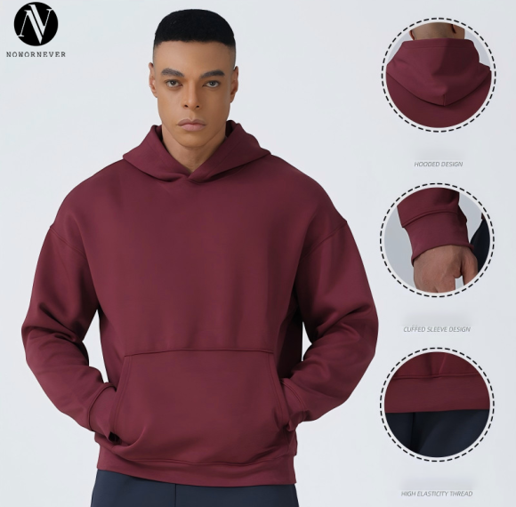 Heavyweight Pullover Hoodie OEM/ODM Manufacturer | Custom 400GSM Solid Color Streetwear Apparel Supplier for Wholesale Brands.DH9885
