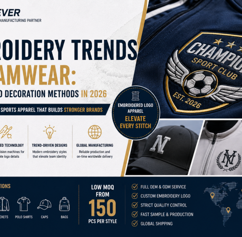 Custom Embroidered Sports Apparel Trends in 2026: Why Embroidered Logo Apparel Is Dominating Premium Teamwear