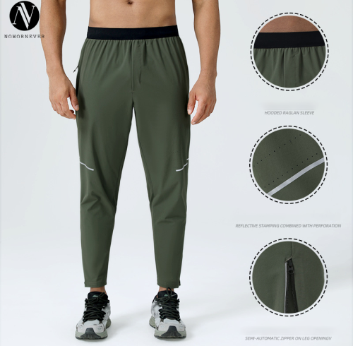 Men's Quick-Dry Running Training Pants OEM ODM Wholesale Manufacturer of Breathable Athletic Performance Wear for Brands & ImportersB107