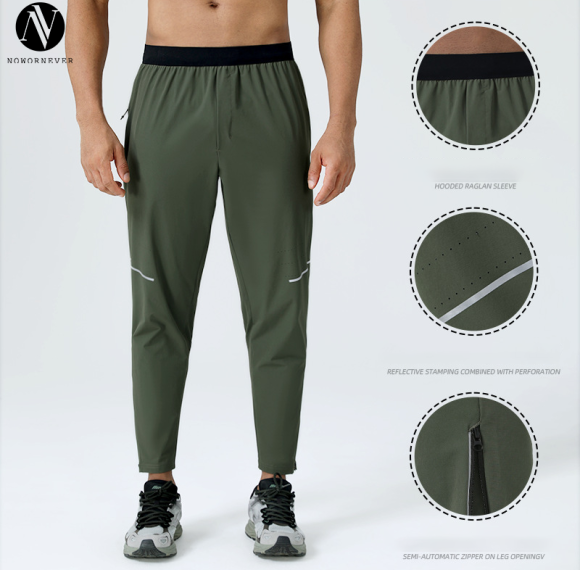 Men's Quick-Dry Running Training Pants OEM ODM Wholesale Manufacturer of Breathable Athletic Performance Wear for Brands & ImportersB107