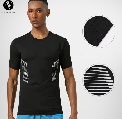 Men's Quick-Dry Sports T-Shirt OEM/ODM Custom Manufacturing for Gym Fitness & Outdoor Training Apparel | Reflective Slim Fit Wholesale SupplierAL16891