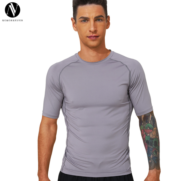 Men's Training Compression T-Shirt, OEM ODM Manufacturer of Quick-Dry Short Sleeve Sportswear for Fitness, Running, Cycling Brands & Wholesalers.AL16829