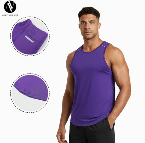 Men's Custom Sports Tank Top OEM ODM Manufacturer, Moisture-Wicking High-Elastic Breathable Fabric for Activewear & Fitness Brands Wholesale SupplyAL68185