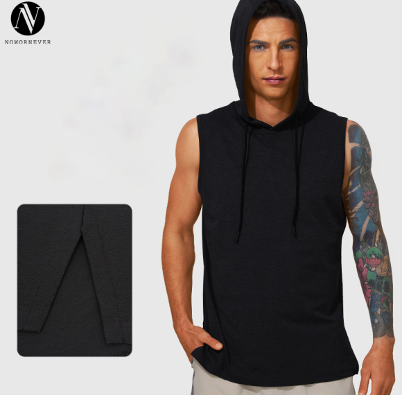Men's Hooded Sports Tank Top OEM ODM Wholesale Supplier for Quick-Dry Breathable Lightweight Fitness Running Activewear Manufacturing and Global Distribution16833