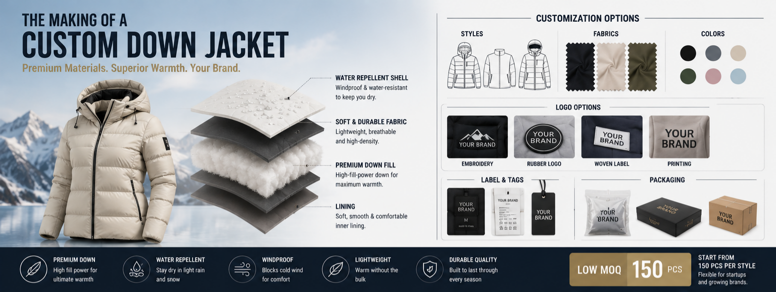Custom Down Jacket Suppliers Guide How to Source the Best Custom Down Jacket for Women and Build a Successful Outerwear Brand