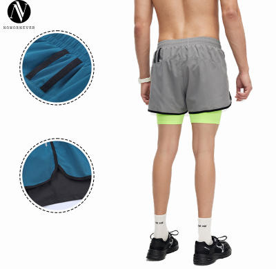 Men's Marathon 3/4 Quick-Dry Running Shorts with Inner Liner & Phone Pocket | OEM ODM Wholesale Supplier of Fitness Sports Apparel for Brands & RetailersB01