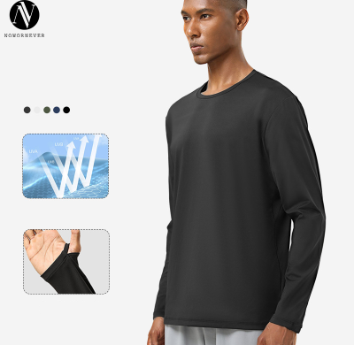 Men's Long Sleeve Running T-Shirt OEM ODM Wholesale Manufacturer for High-Elastic Thumbhole Fitness Training Wear Bulk Supply.AL16837