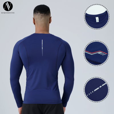 Men's Grid Fleece Compression Long Sleeve Top OEM/ODM Wholesale Supplier for Warm Breathable Fitness Activewear Brands.AL68131