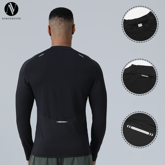 Long Sleeve Base Layer T-Shirt Custom OEM ODM Manufacturer: Men's Moisture-Wicking Sports & Activewear, Bulk Supply for Importers.AL68135