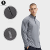 Men's Half-Zip Running Top Long Sleeve Quick-Dry Compression Stand Collar, OEM/ODM Sportswear Manufacturer & Wholesale Supplier for Gym Training Wear Brands