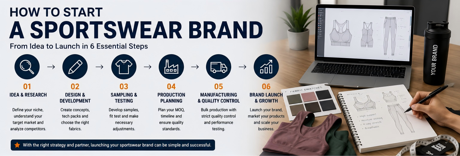 How to Start a Sportswear Brand How to Launch a Clothing Brand Through Apparel Product Development From Scratch