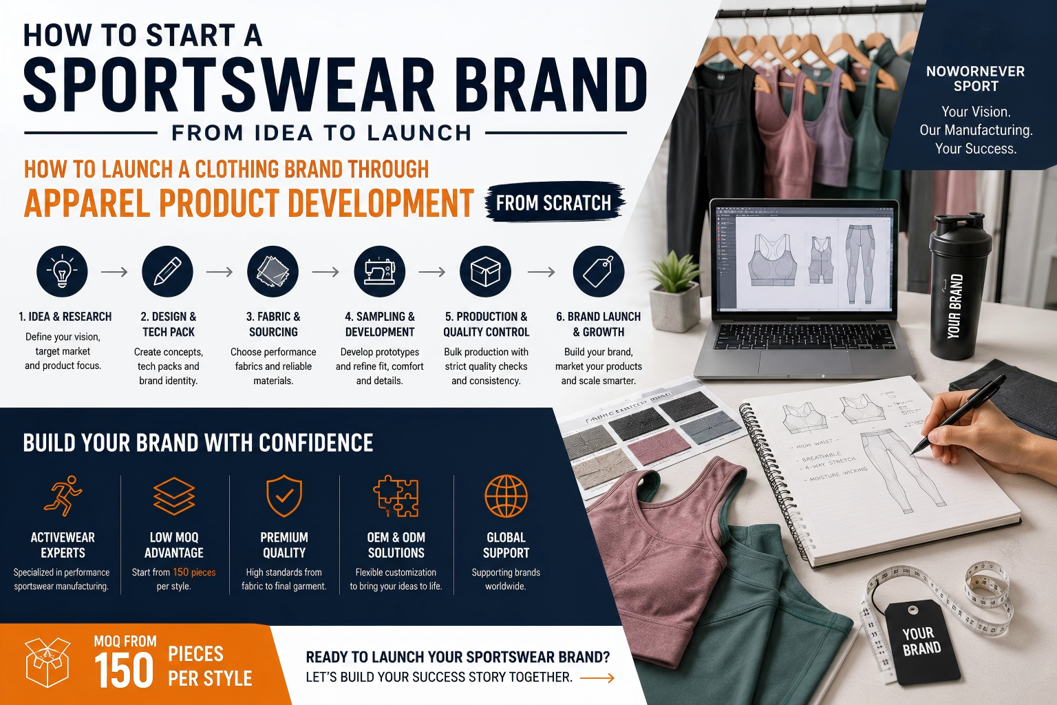How to Start a Sportswear Brand: How to Launch a Clothing Brand Through Apparel Product Development From Scratch