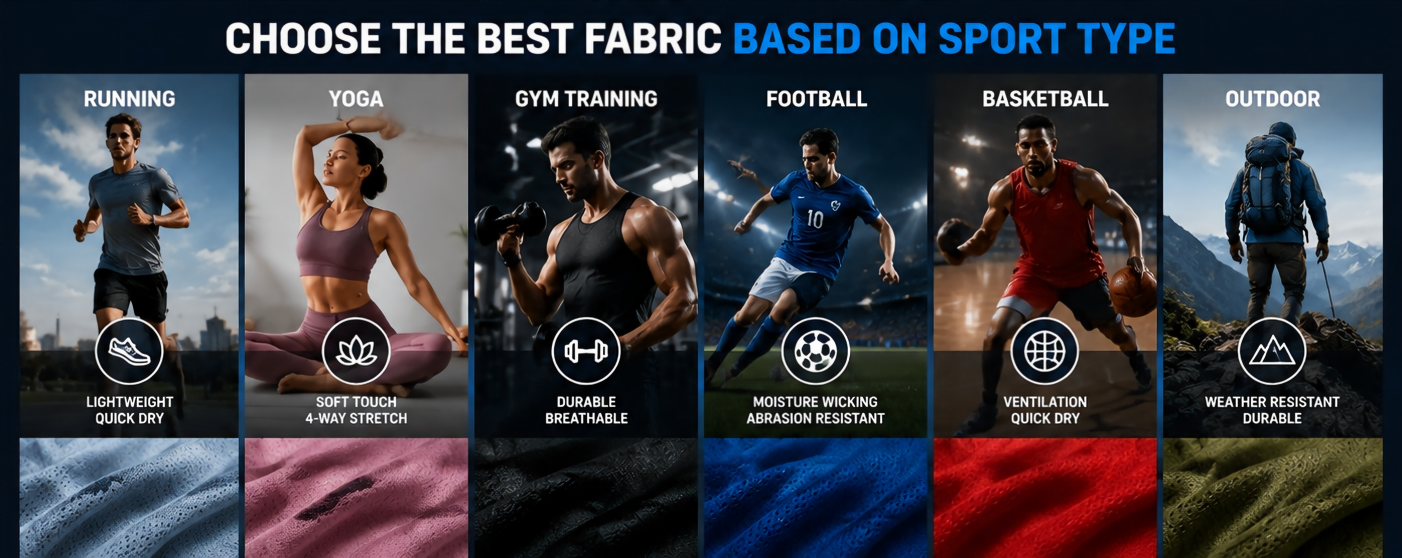 Choosing Fabric Based on Sport Type A Complete Fabric Selection Guide for Sportswear Brands