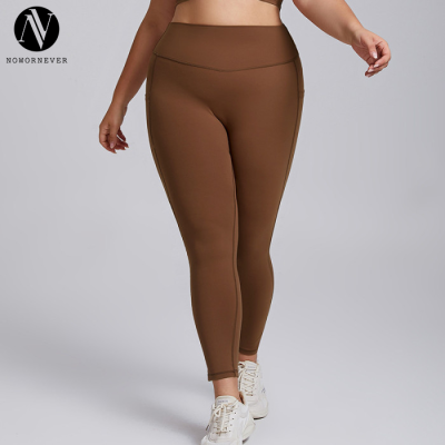 Plus-Size Nude-Feel Yoga Set OEM ODM Manufacturer & Wholesale Supplier | High-Waist Tight Gym Wear Two-Piece with Pockets for Brands & Importers Globally