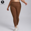 Plus-Size Nude-Feel Yoga Set OEM ODM Manufacturer & Wholesale Supplier | High-Waist Tight Gym Wear Two-Piece with Pockets for Brands & Importers GloballyF209-210