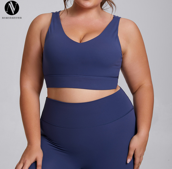 Plus Size High-Stretch Yoga & Gym Wear OEM ODM Wholesale Manufacturer | Brushed Nude-Feel Fabric, Shockproof Design for Custom Sportswear Supply, Global B2B F207-208