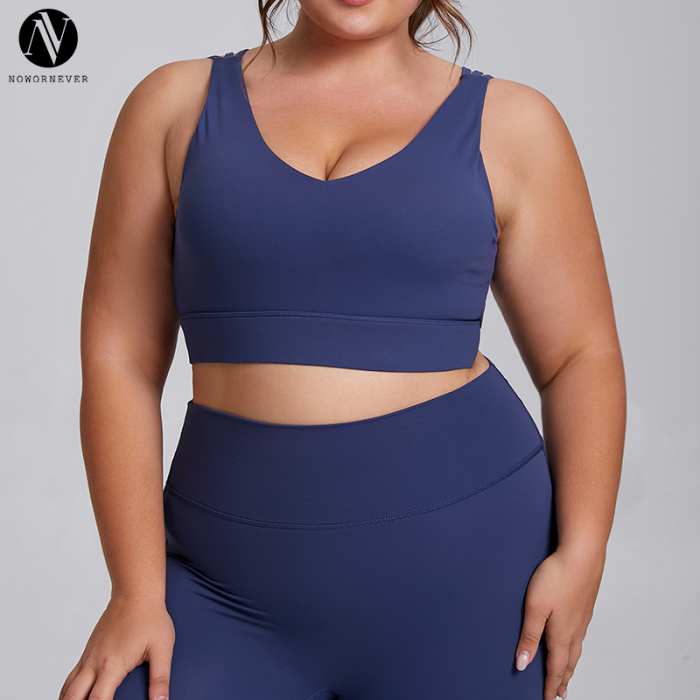 Plus Size High-Stretch Yoga & Gym Wear OEM ODM Wholesale Manufacturer | Brushed Nude-Feel Fabric, Shockproof Design for Custom Sportswear Supply, Global B2B F207-208