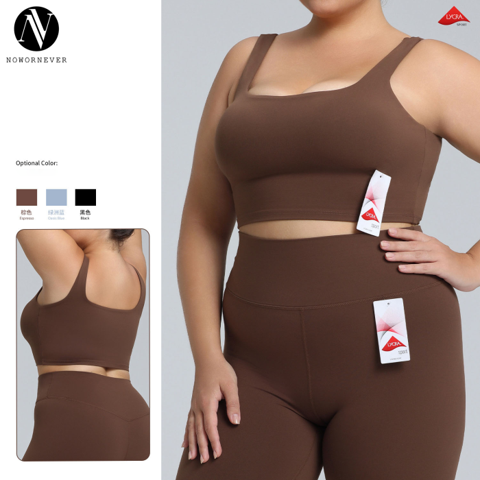Plus Size Lycra Sports Bra OEM/ODM Manufacturer for High Impact Yoga Vest Activewear Wholesale Supply to North America & EuropeF222
