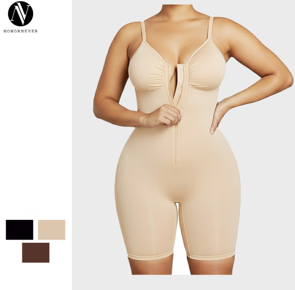 Zippered Bodysuit Shapewear OEM ODM Wholesale Supplier for High-Stretch Tummy Control Slim Fit Activewear & Lingerie Brands, Custom Private Label Manufacturing.MT001028