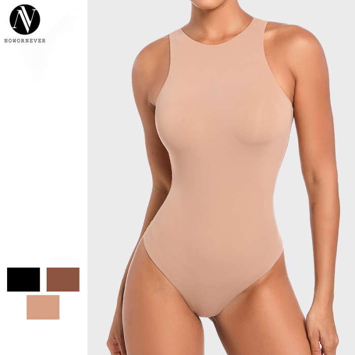 Seamless Sleeveless Bodysuit Private Label OEM ODM Manufacturer & Wholesaler | Shapewear for Activewear, Gym, Fashion | Global Contract Manufacturing & Sourcing ServicesMT000302